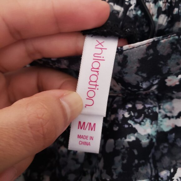 Xhilaration Multicolor Floral Stripe Splatter Sheer Ruffle Short Skirt Size M - Picture 2 of 13